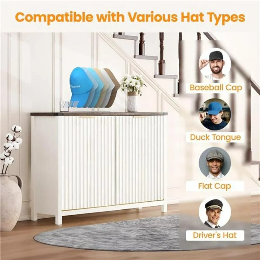 Clear Acrylic Hat Organizer Rack 2 Pack Baseball Cap Display Stand Closet Storag